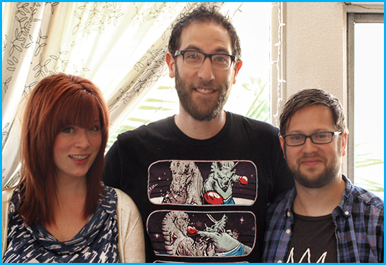 Ari Shaffir with hosts Vanessa Ragland and Cole Stratton