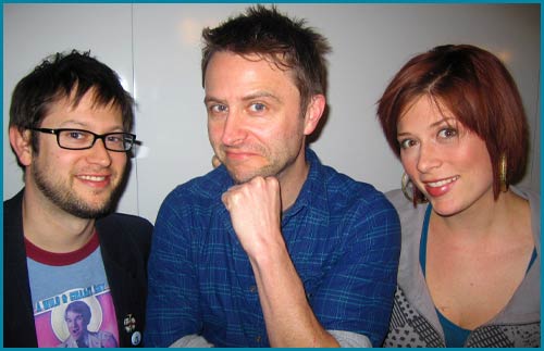 Chris Hardwick Cole Stratton and Vanessa Ragland