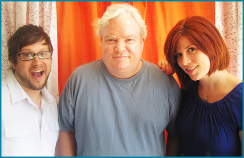 Frank Conniff and hosts cole stratton and vanessa ragland - Pop My Culture