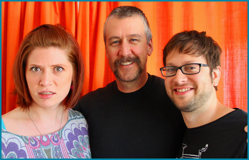 Alan Ruck with hosts Vanessa Ragland and Cole Stratton