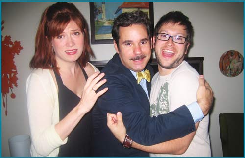 Paul F. Tompkins and hosts Vanessa Ragland and Cole Stratton