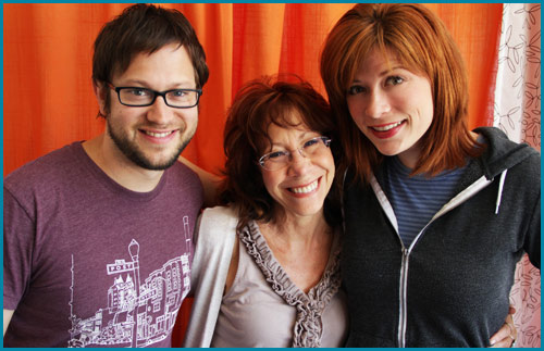 Mindy Sterling and hosts Cole Stratton and Vanessa Ragland