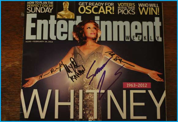 Whitney Houston issue of entertainment weekly signed