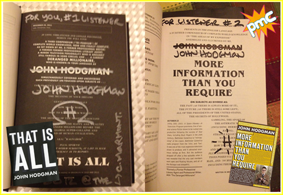 John Hodgman book signed giveaway