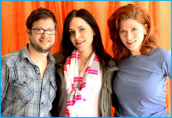 Jenny Mollen with hosts Cole Stratton and Vanessa Ragland