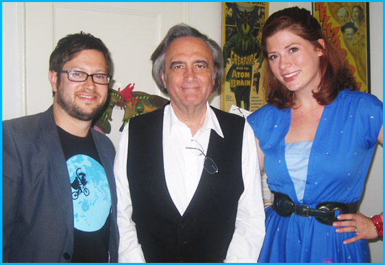 Joe Dante with hosts Cole Stratton and Vanessa Ragland