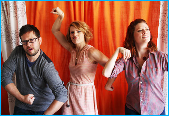 Kathleen Rose Perkins with hosts Vanessa Ragland and Cole Stratton