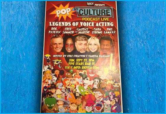 Signed Riot poster - voice over artists