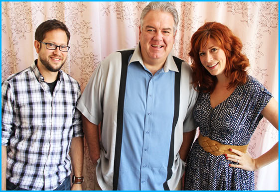 Jim O'Heir with hosts Vanessa Ragland and Cole Stratton