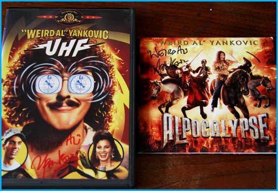 "Weird Al" Yankovic giveaways UHF and AlPocalypse signed