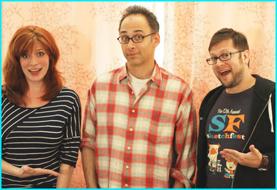 David Wain with hosts Vanessa Ragland and Cole Stratton