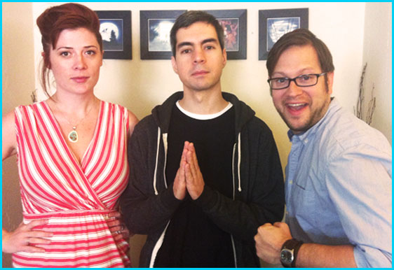 Brent Weinbach with hosts Vanessa Ragland and Cole Stratton