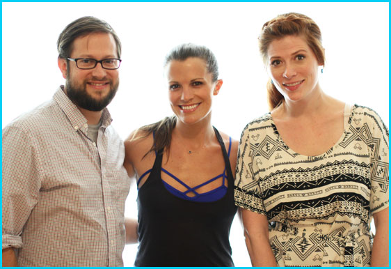 Melissa Claire Egan with hosts Cole Stratton and Vanessa Ragland