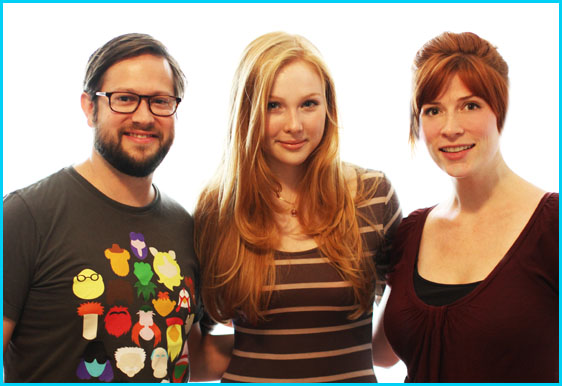 Molly Quinn with hosts Cole 