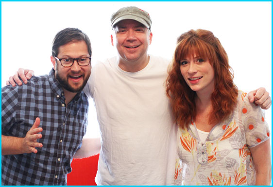 Chris Gore with hosts Cole Stratton and Vanessa Ragland