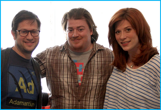 Danny Tamberelli with hosts Cole Stratton and Vanessa Ragland