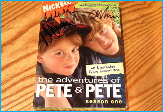 The Adventures of Pete & Pete season one signed by Danny Tamberelli and show creators Will McRobb and Chris Viscardi