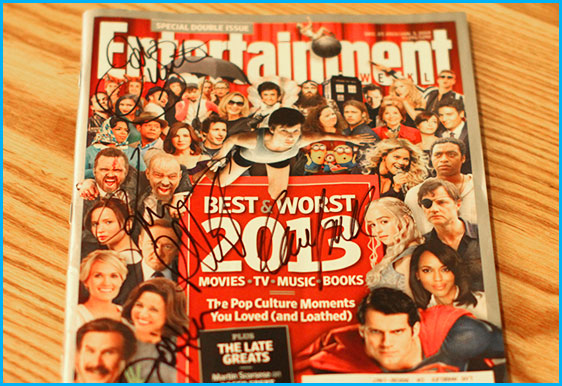 Entertainment Weekly signed by Jodie Sweetin, Jim O'Heir, Kevin Pollak, and Dana Gould