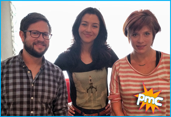 Katie Findlay with hosts Cole Stratton and Vanessa Ragland