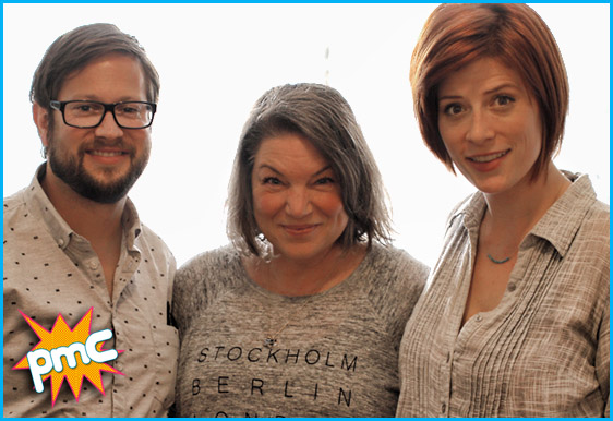 Mindy Cohn with hosts Cole Stratton and Vanessa Ragland