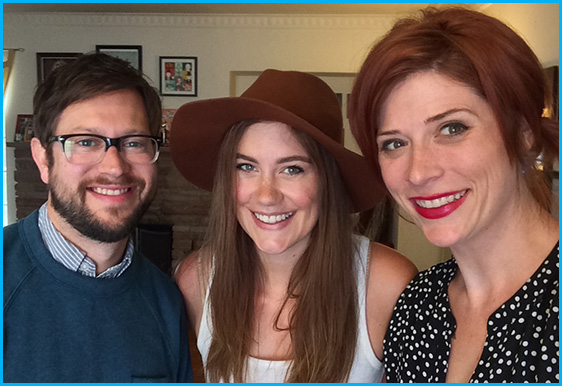 Laura Dreyfuss with hosts Cole Stratton and Vanessa Ragland